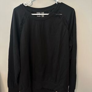 Central Park Brand Black Sweatshirt with‎ Lace Detail XL